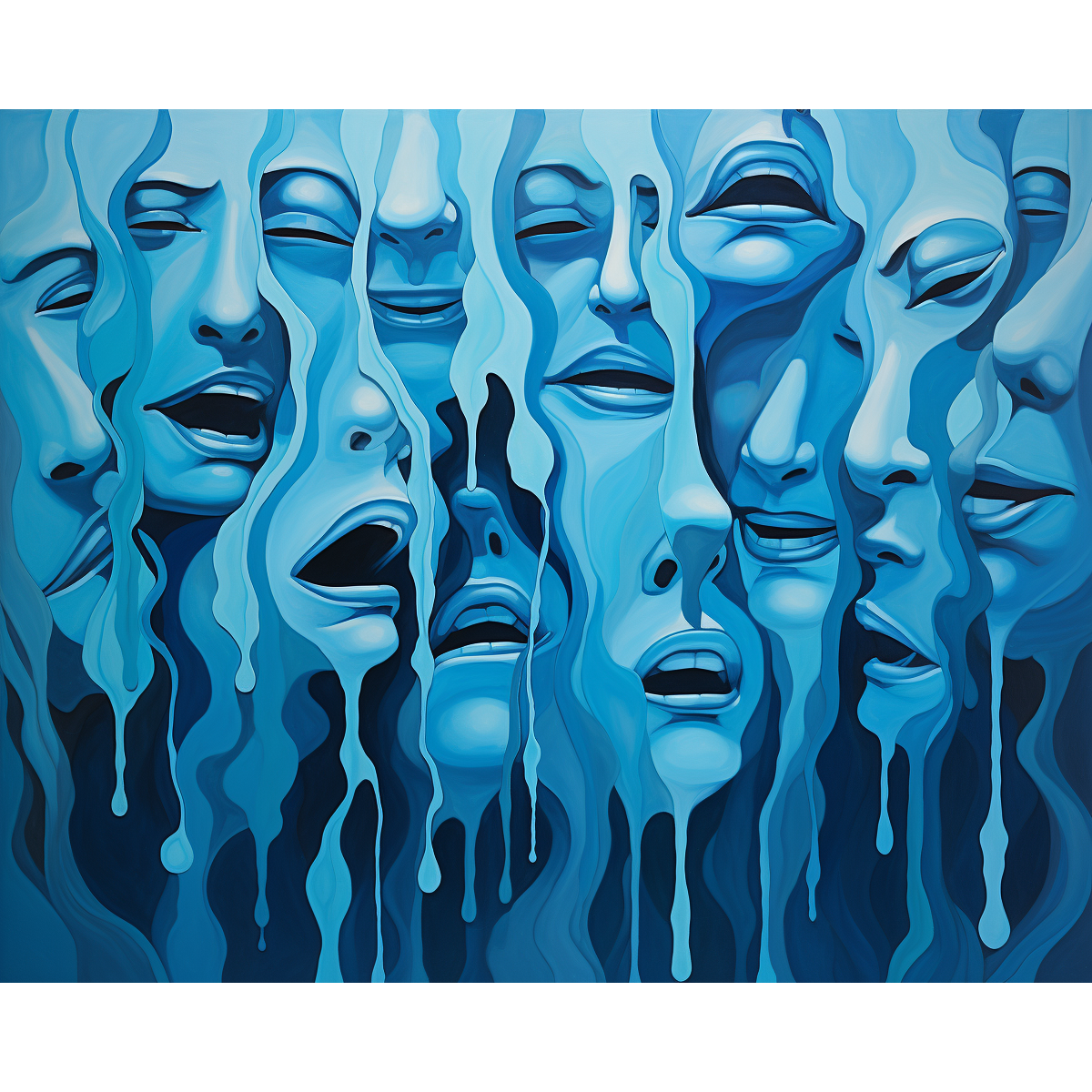 Abstract blauw smelt