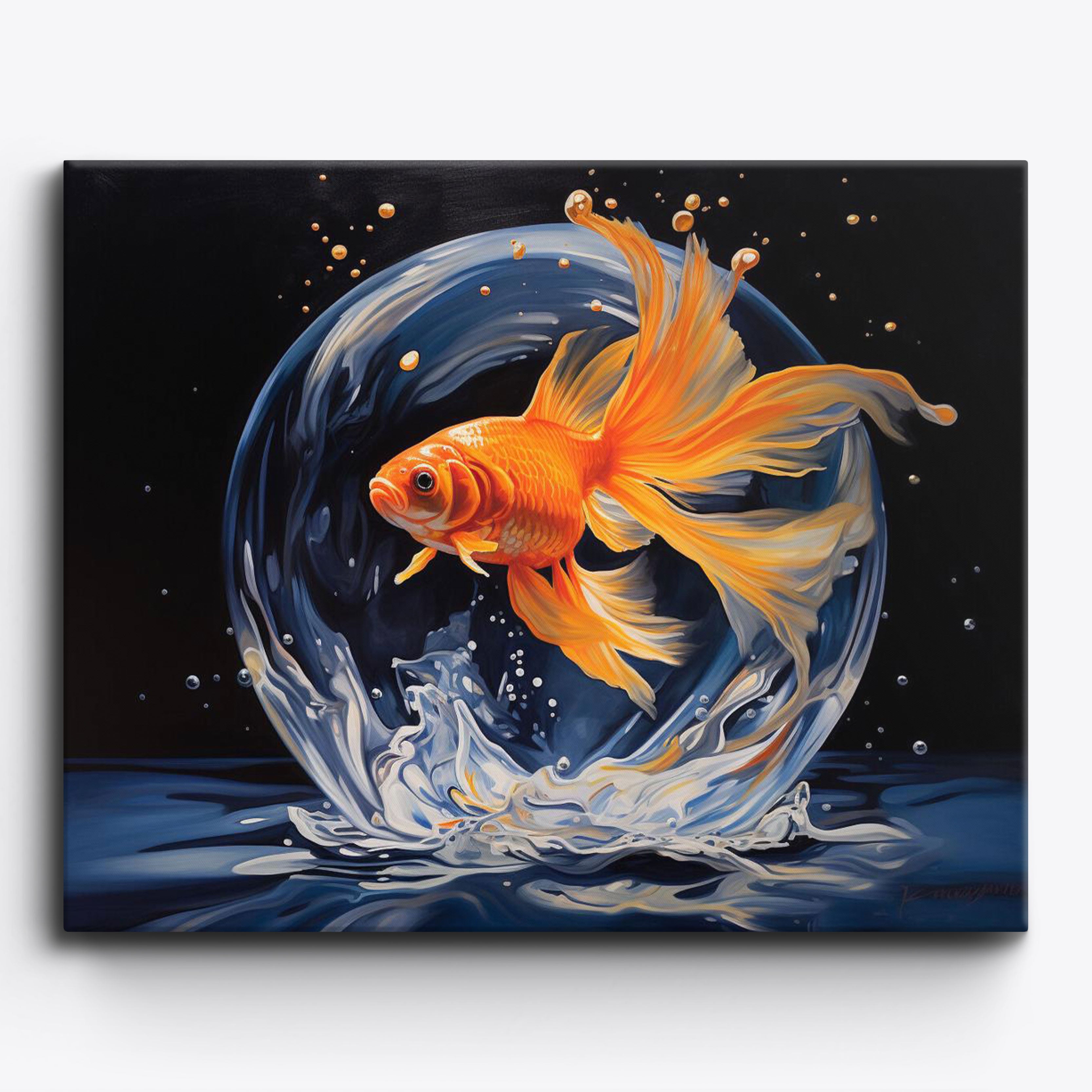 Mirage de peces dorados