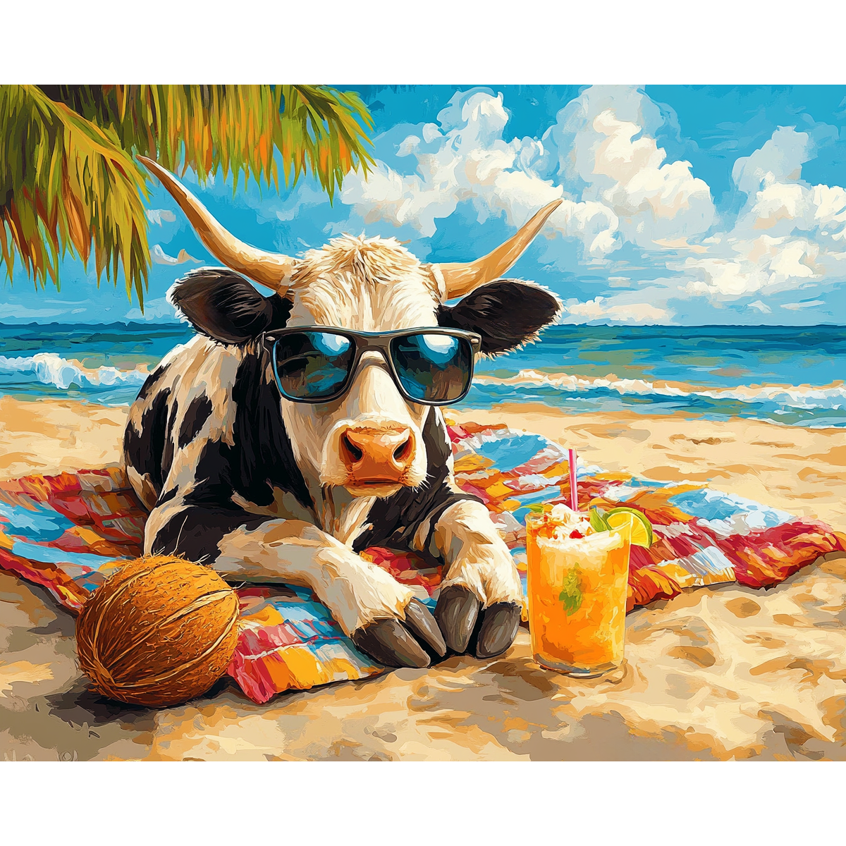 Mucca sulla costa