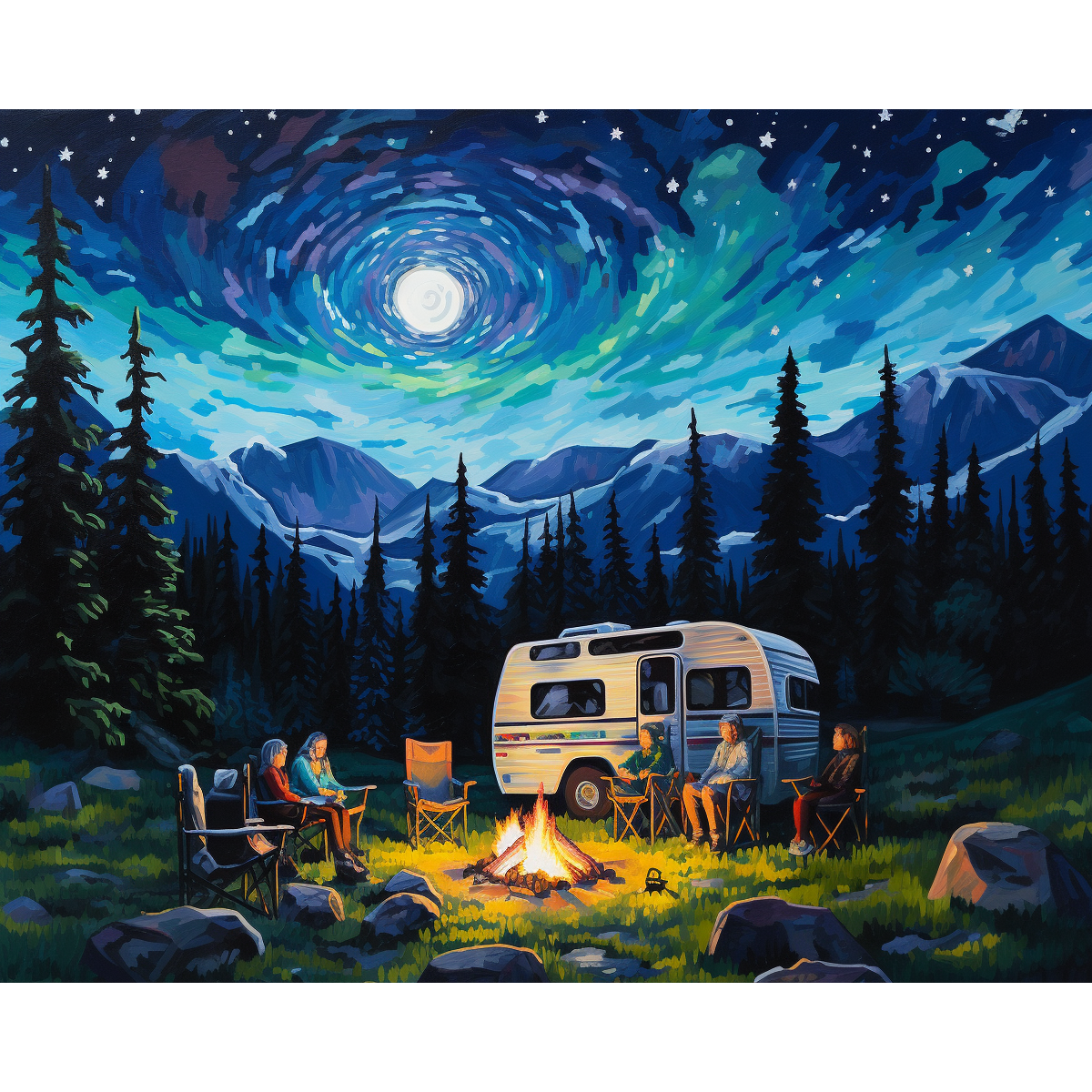 Starlit camping