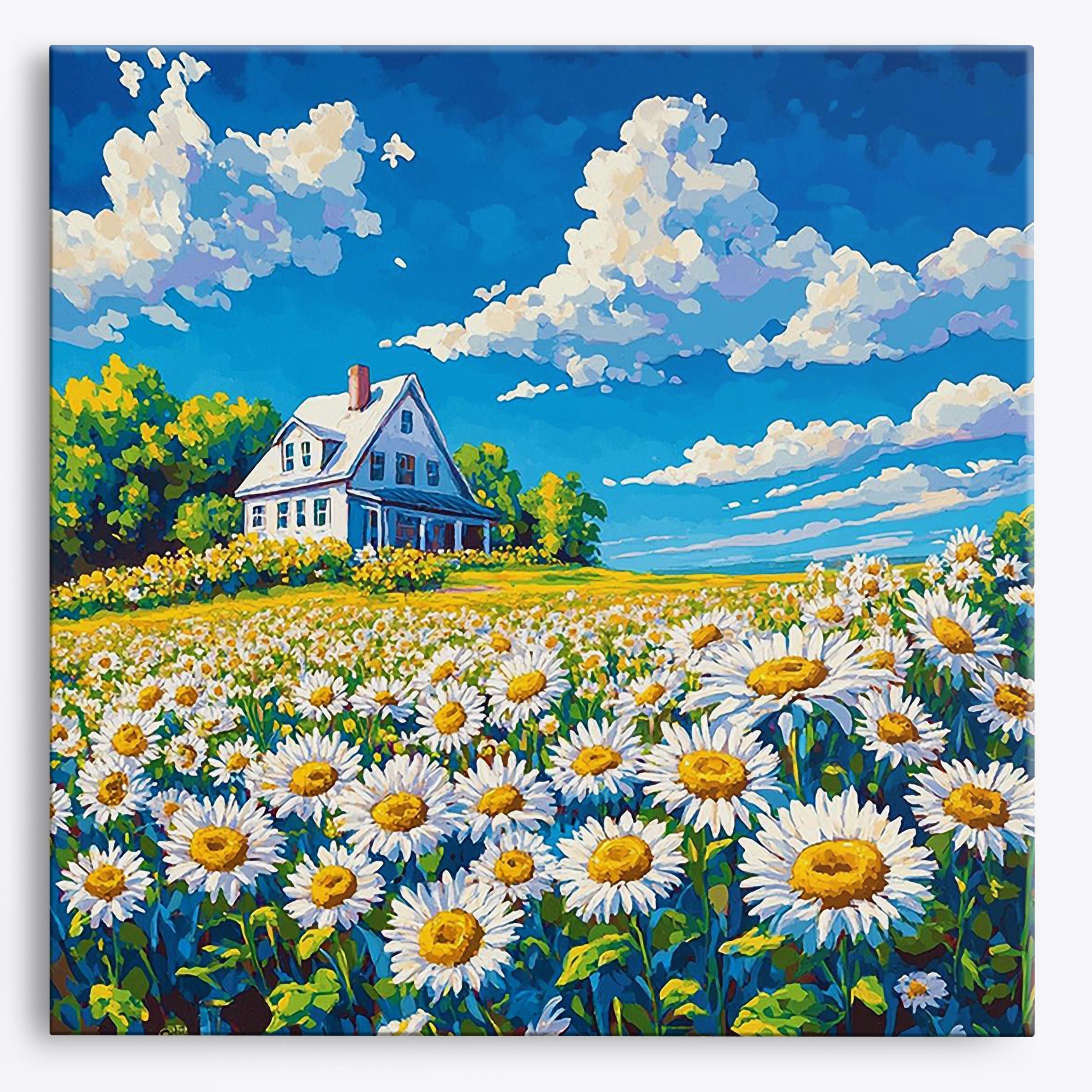 Kontrastierende Gänseblümchen