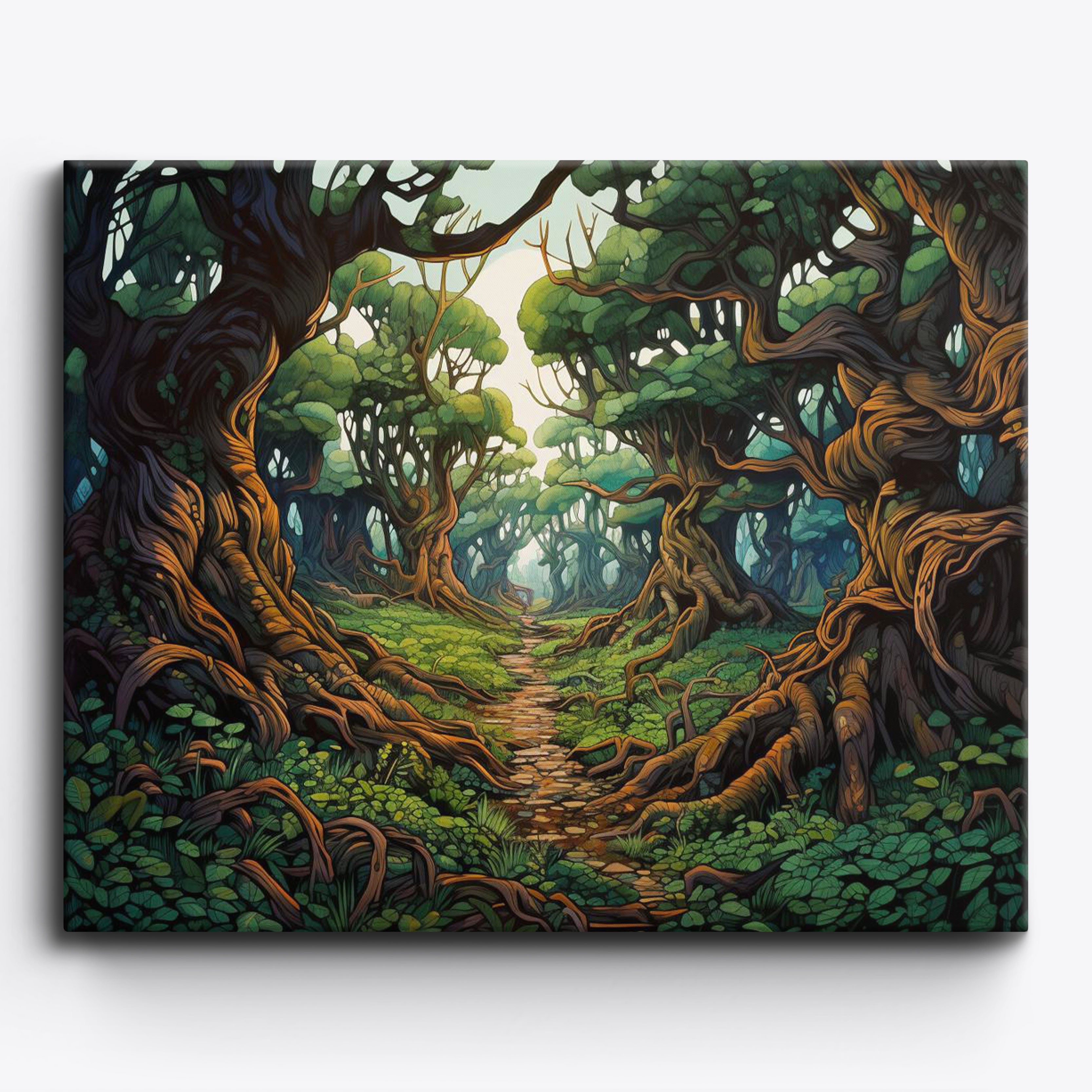 Bladachtige jungle -trail