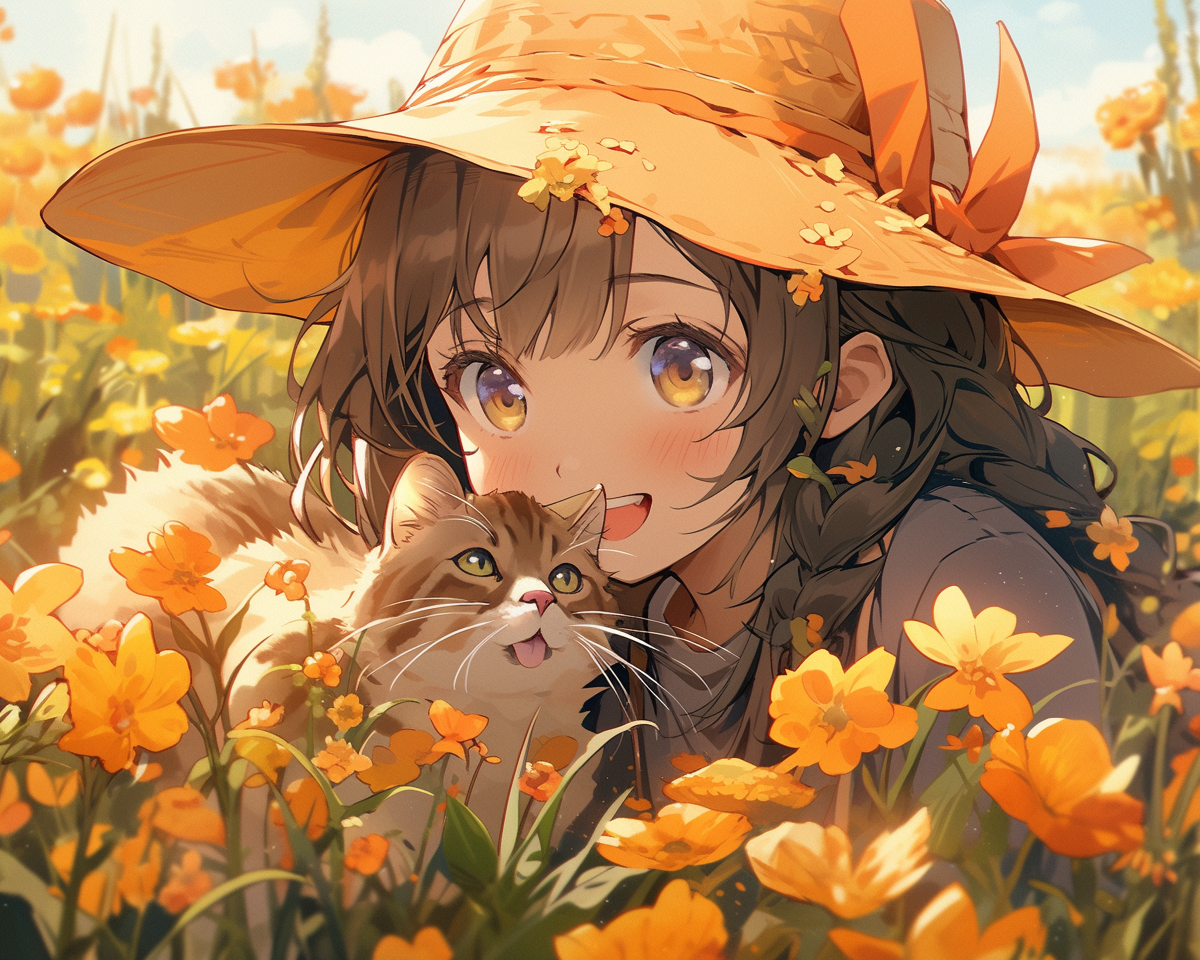 Feline Meadow Joy
