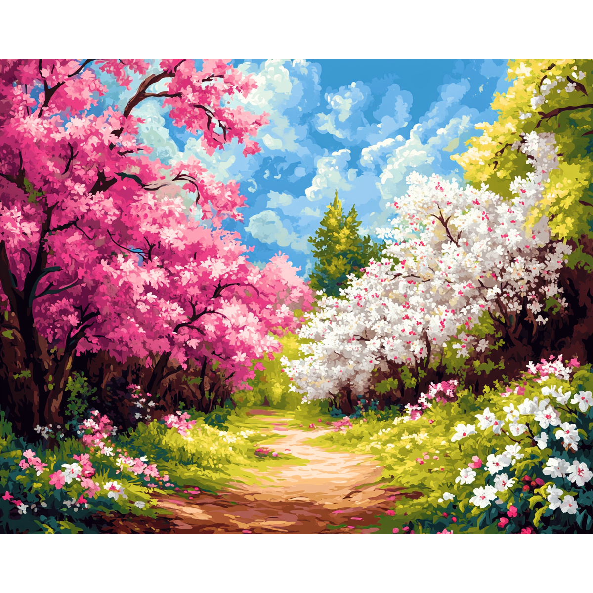 Boomgaarden van de lente