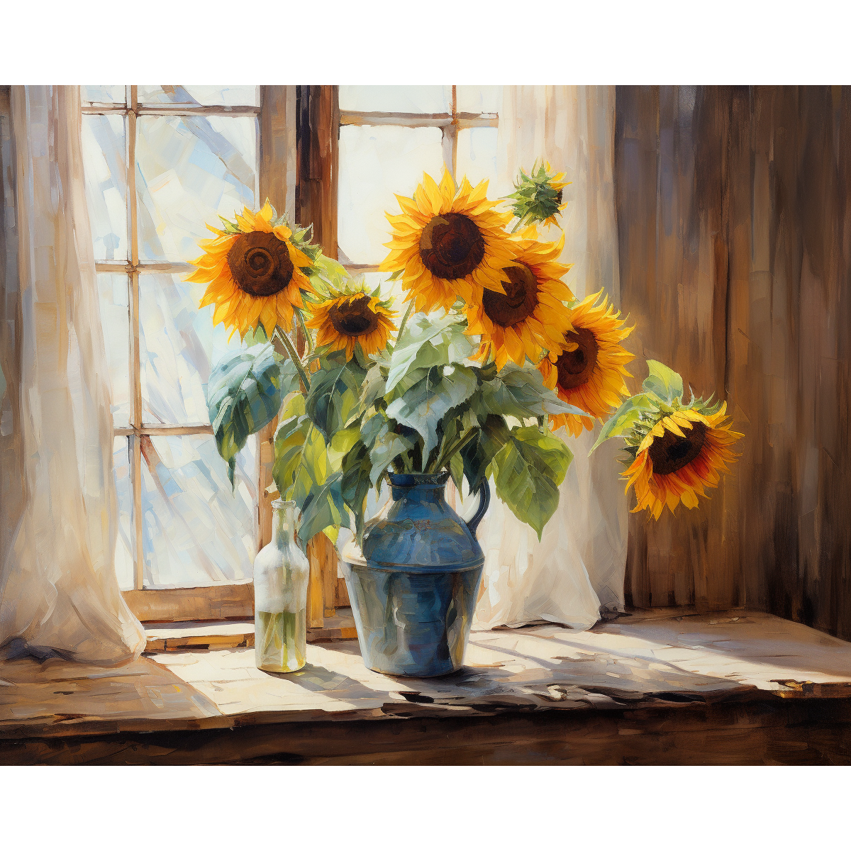 Girasoles por la tarde