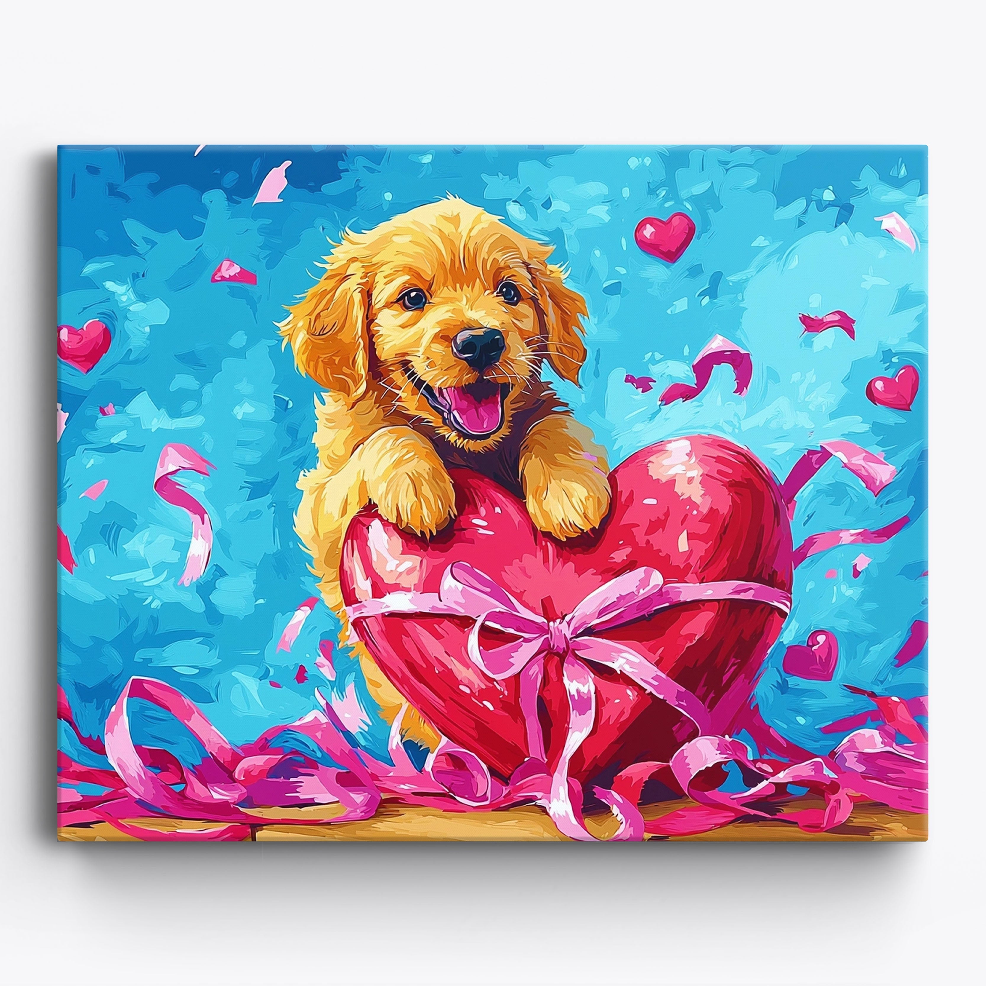 Vibrations de chiots heureux