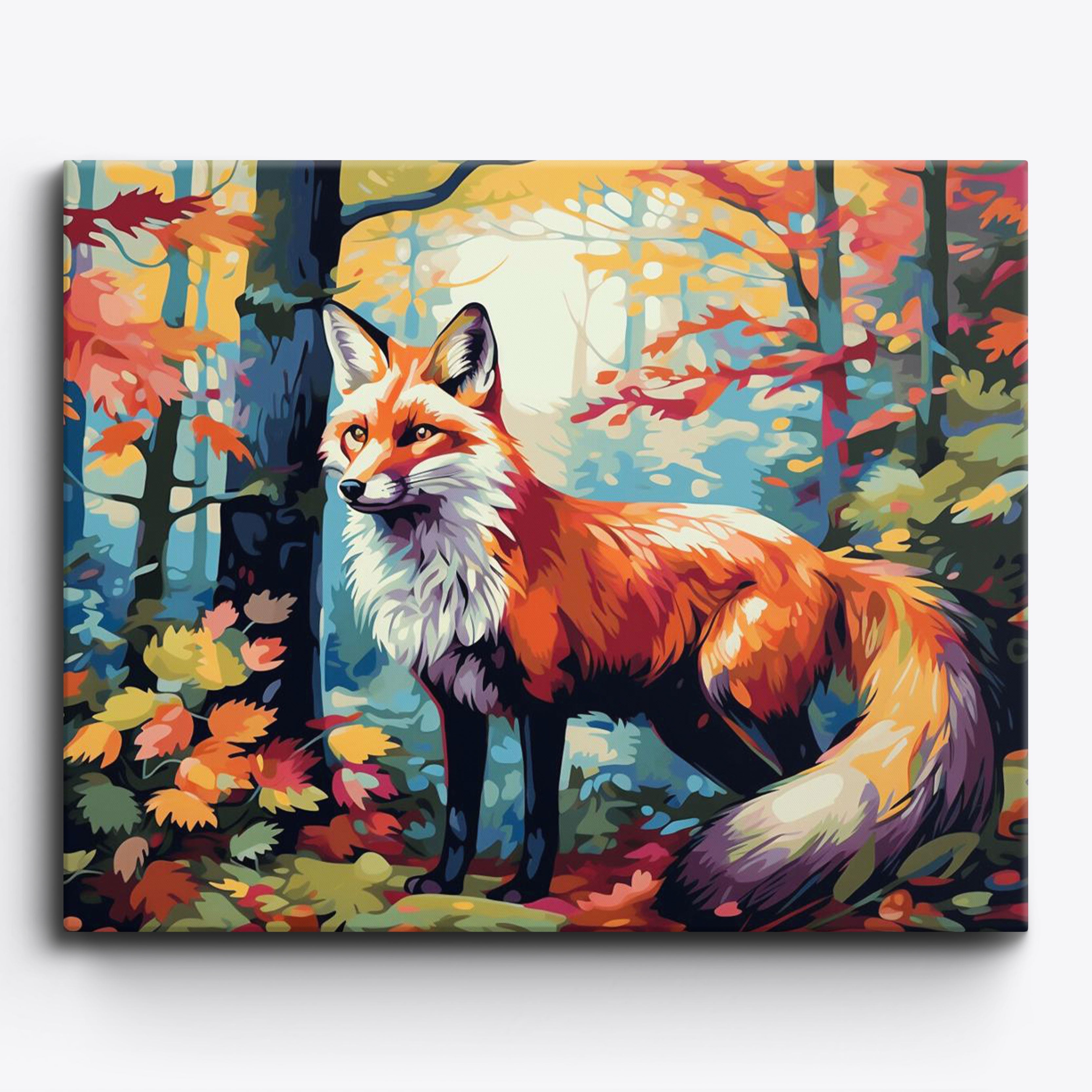 Fox autunnale dipinta