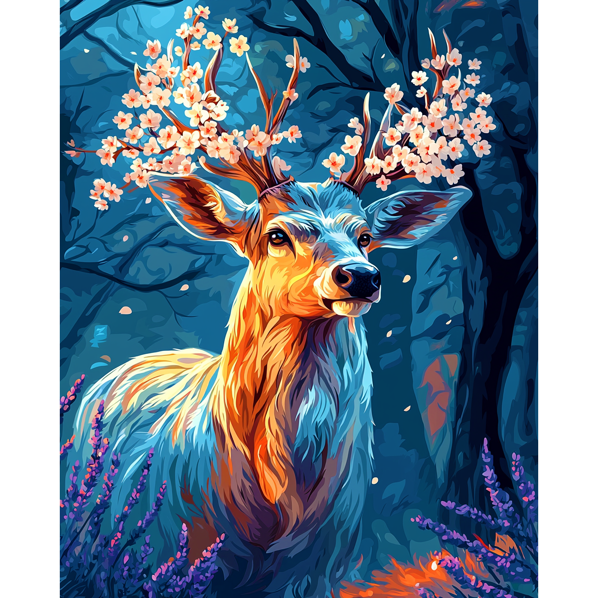 Twilight Bloomed Deer