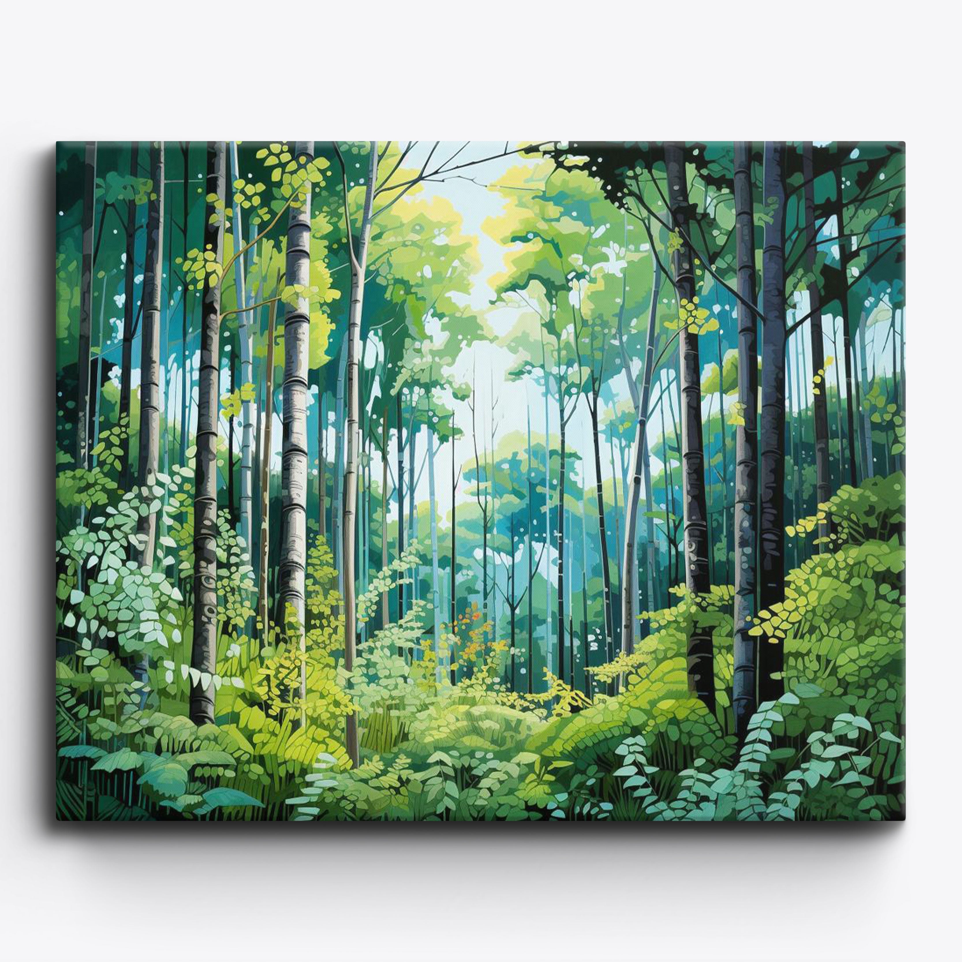 Cielo de bosque azul