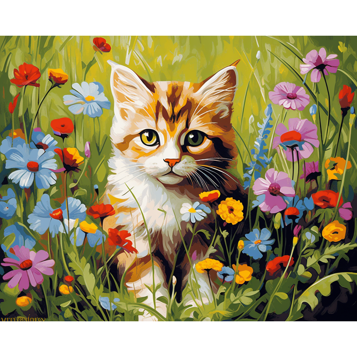Félin floral