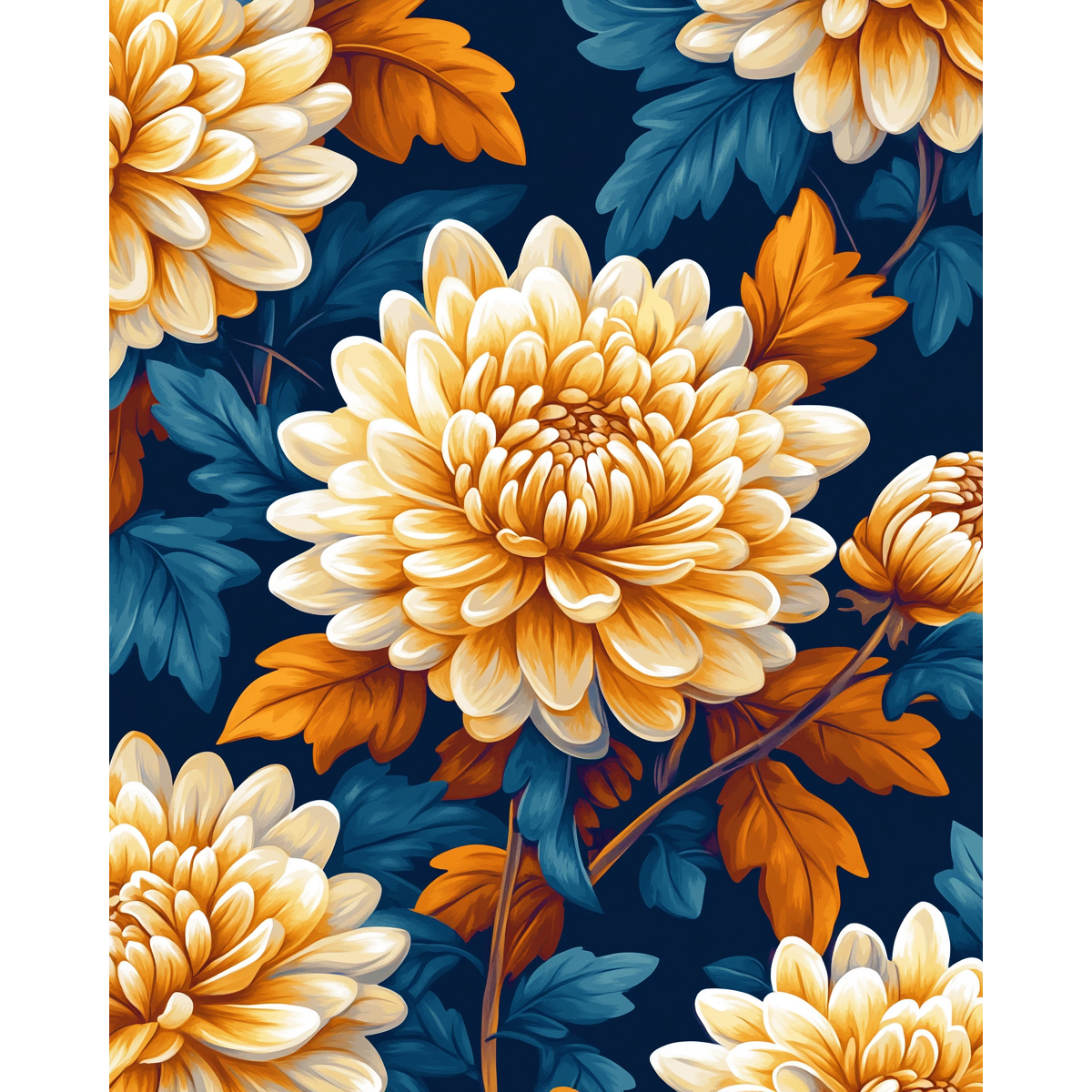 Strahlend Chrysanthemen