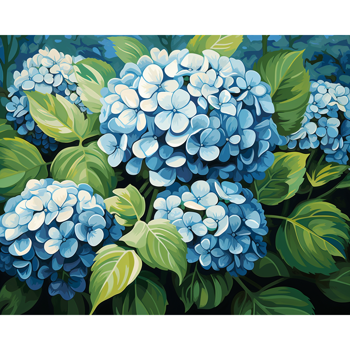 Bunched Hydrangeas