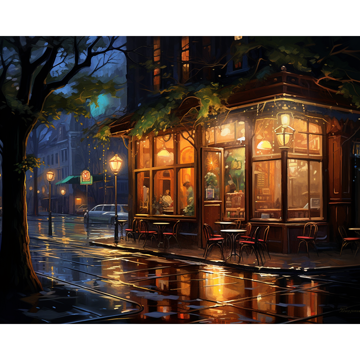 Luz de café acogedor
