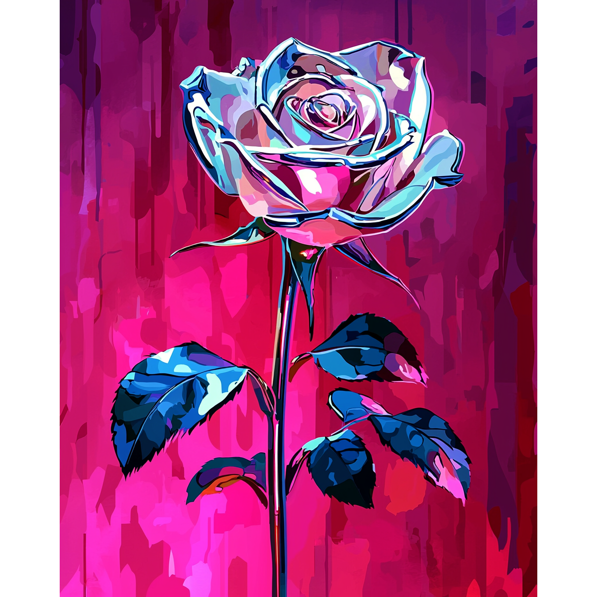 Glow de rose en acier
