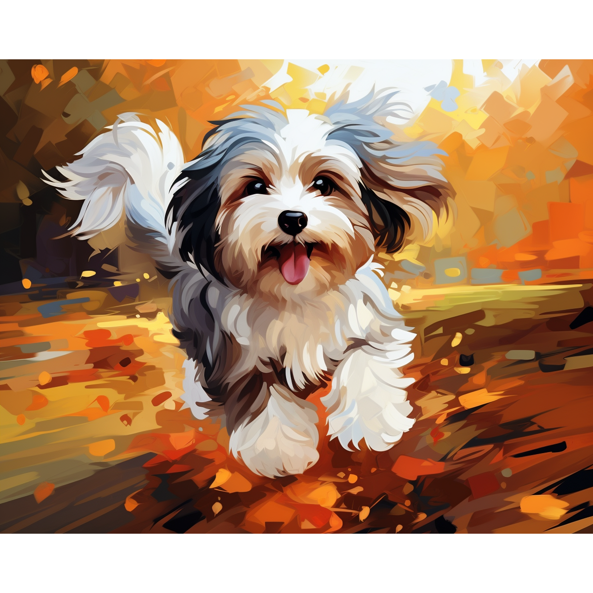 Frolic havanese illuminato dal sole