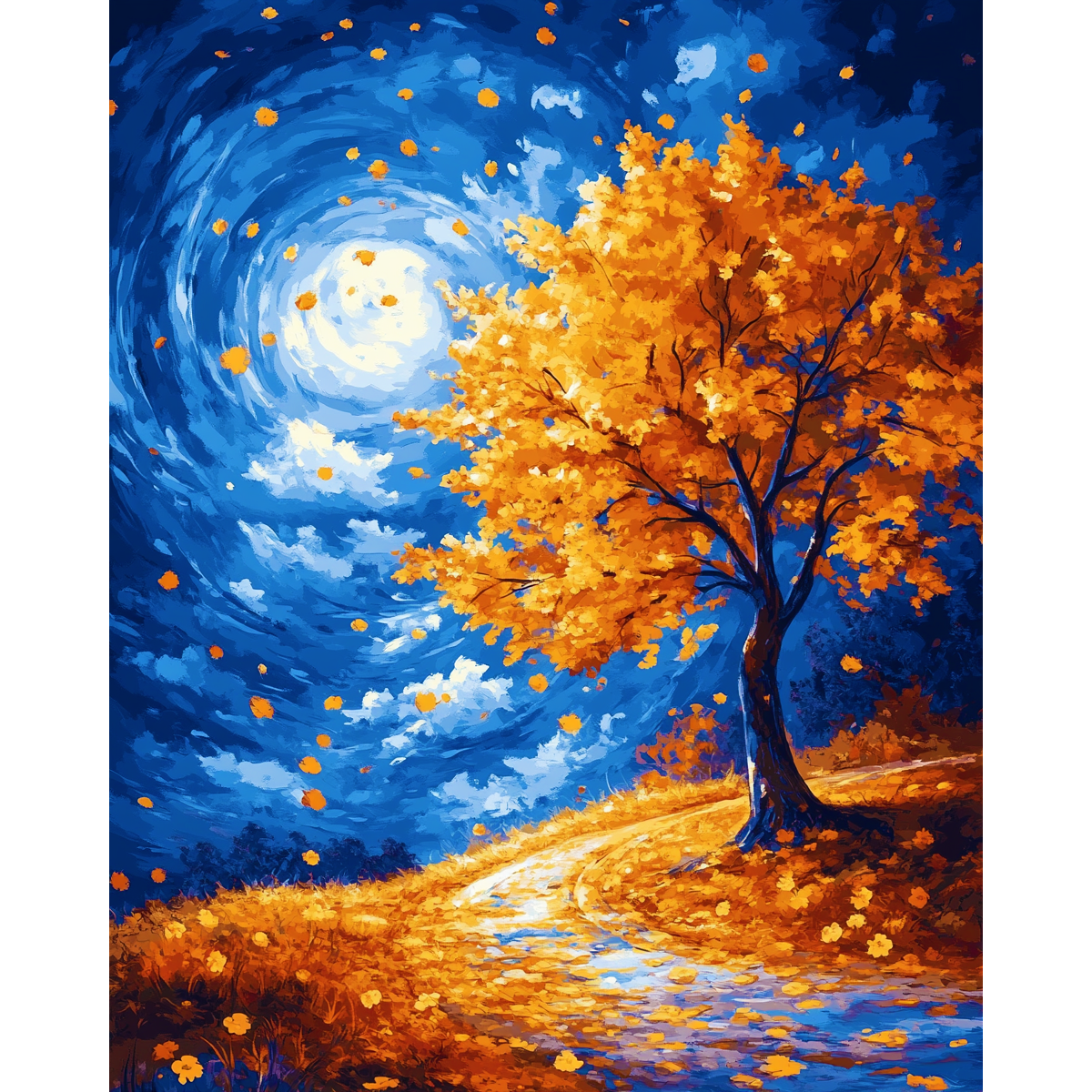 Gloeiende herfstkinten