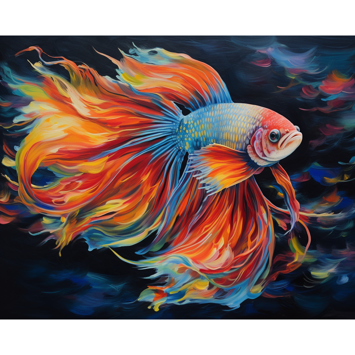 Flusso di pesce arcobaleno