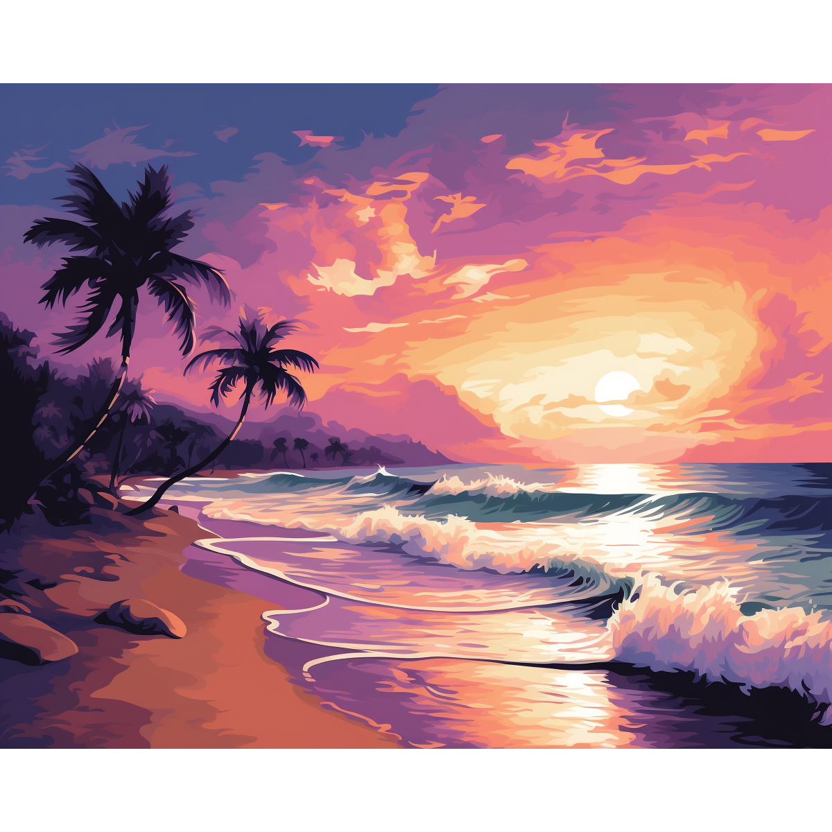 Vreedzame zonsondergang