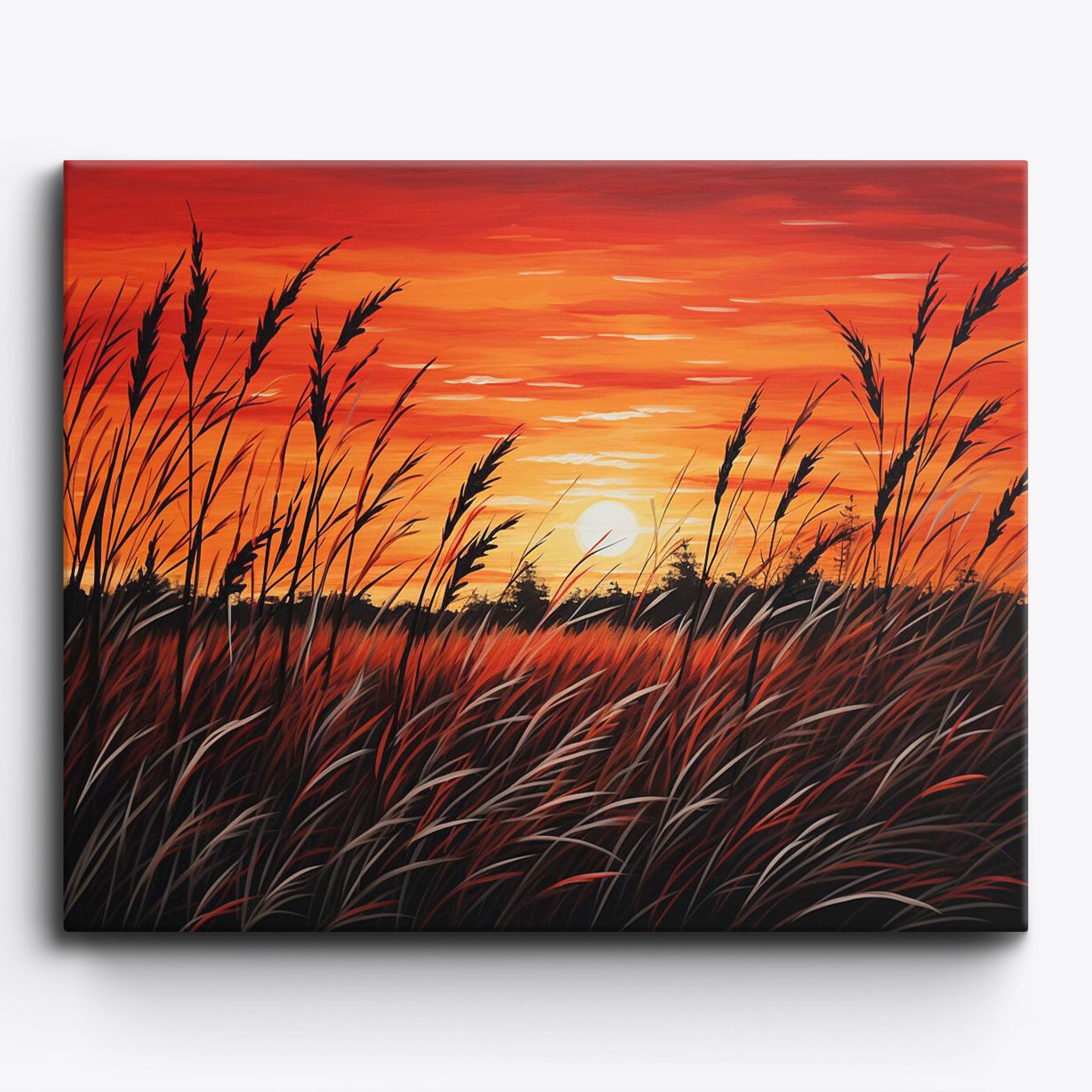 Feld bei Sonnenuntergang
