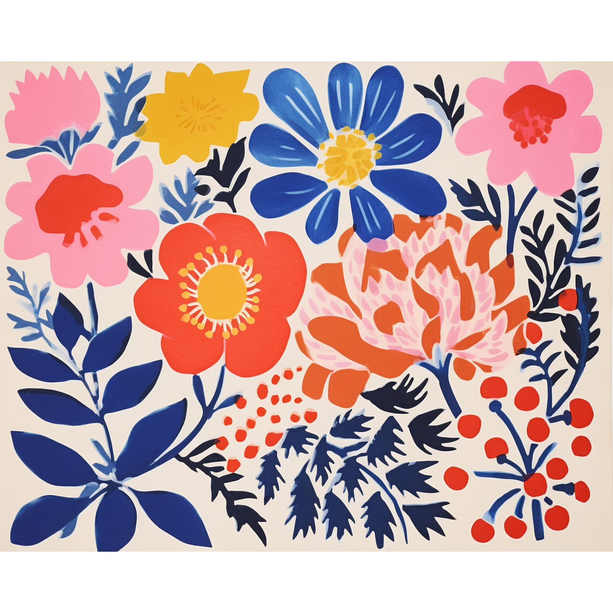 Heldere bloemenkleuren