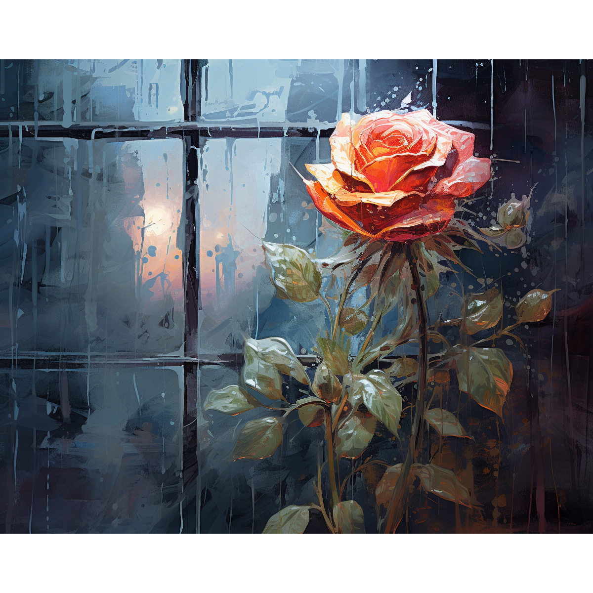 Stürmische Rose